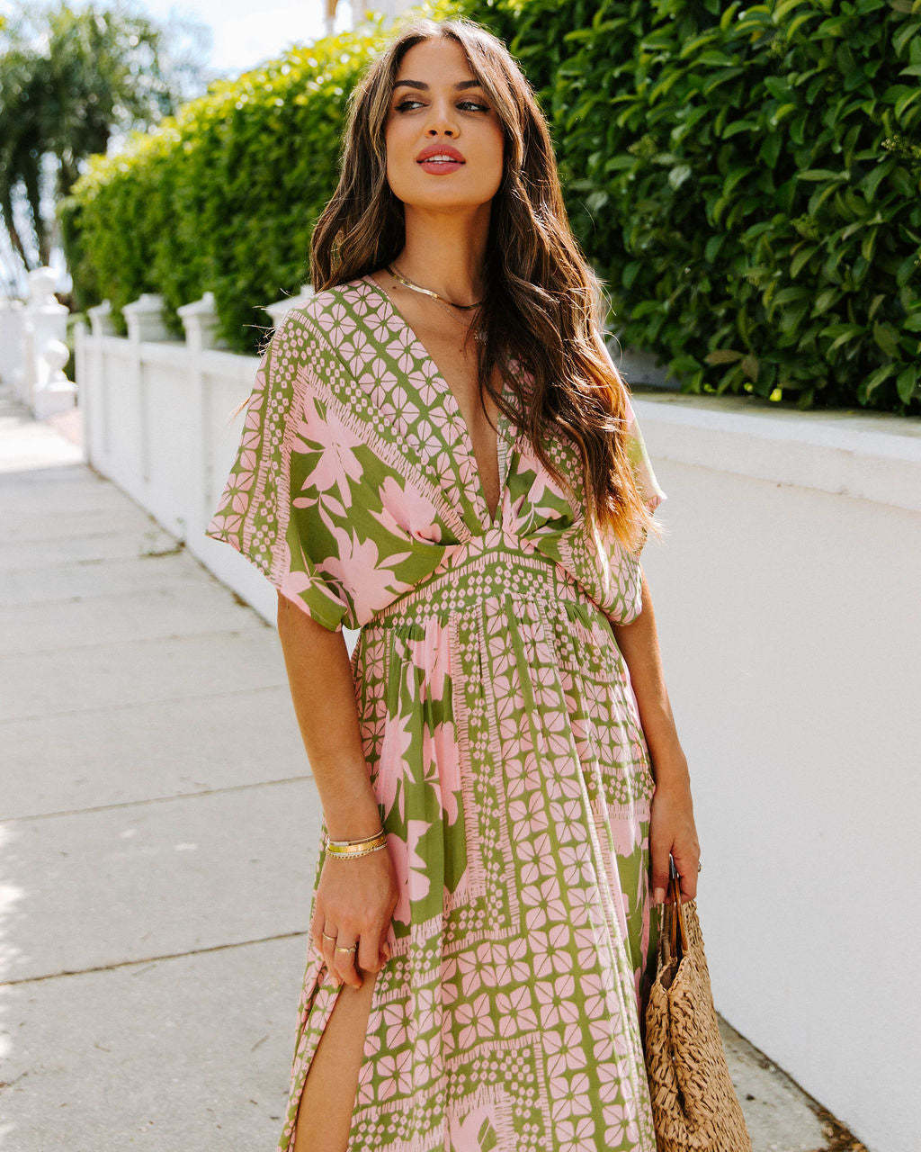 Women's Sexy Hot Fashion Printed Deep V Dress
