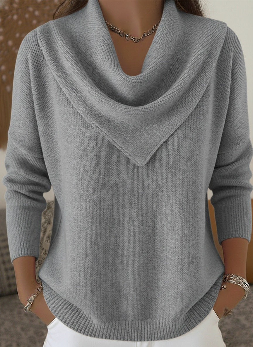 Attractive Classic Women's Solid Color Long-sleeved Tops