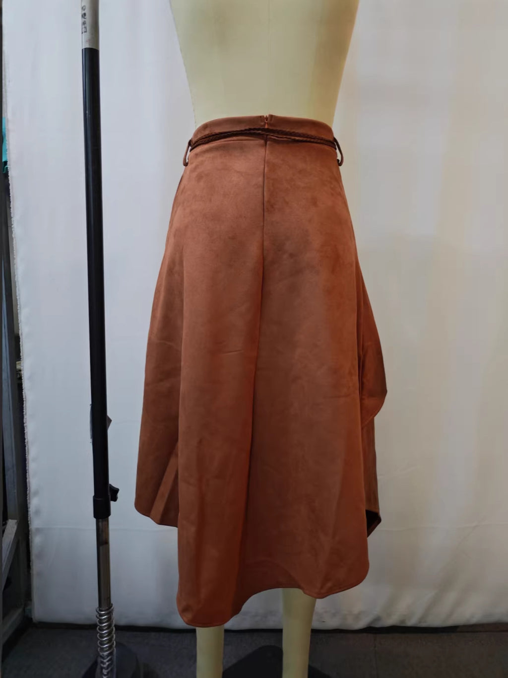 Women's European Vintage Suede Western Style Irregular Skirts