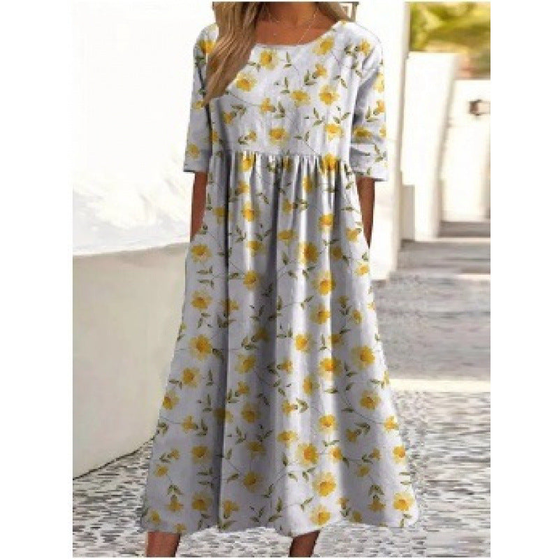 New Women's Summer Loose Fashion Printing Dress