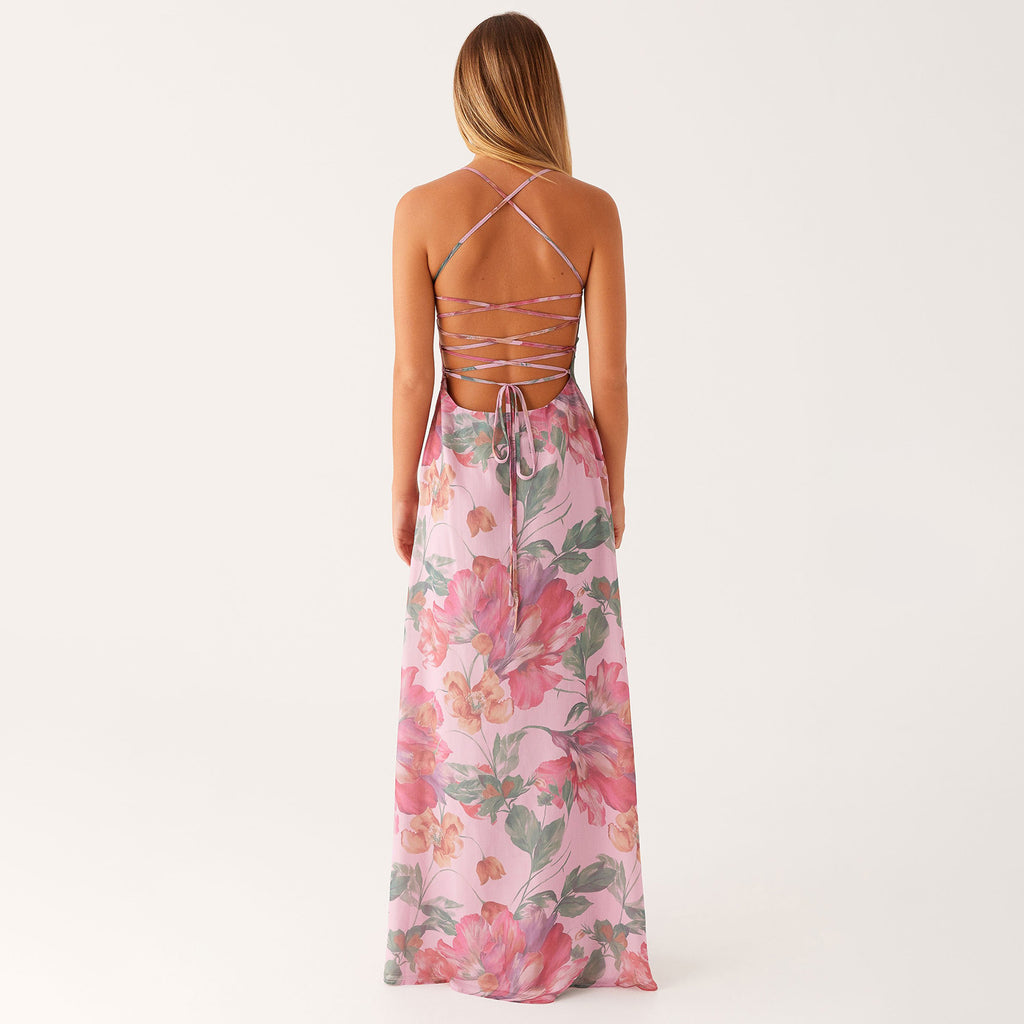 Women's Summer Sleeveless Tied Slim Fit Hip Spaghetti Dress