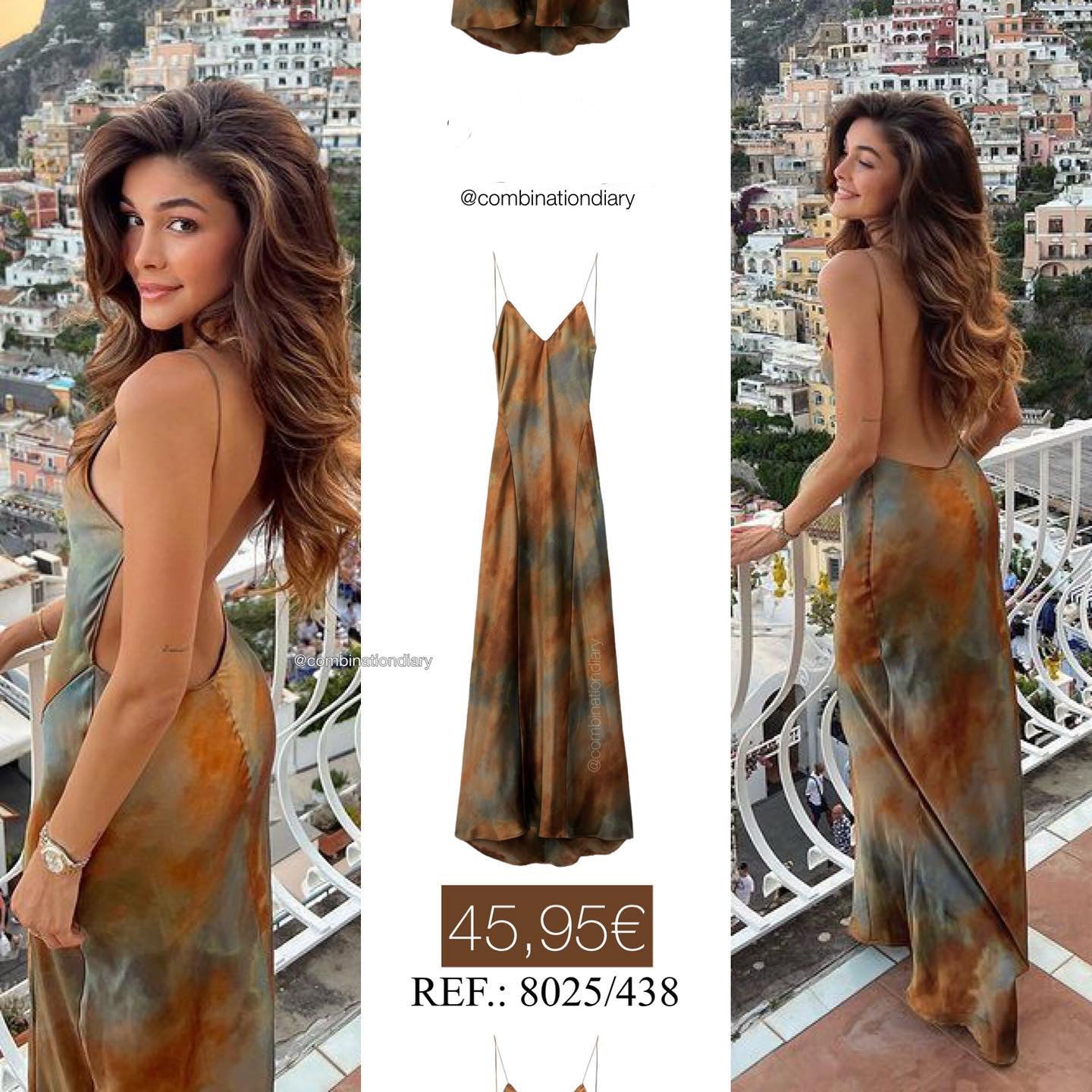Women's Elegant Sexy Backless Rainbow Printing Suspender Dress