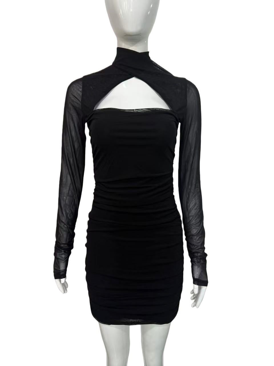 Women's Autumn Fashionable Sexy Long-sleeved Backless Hip Dress