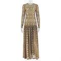 Women's Elegant Retro Waist Slimming A- Line Printed Dress