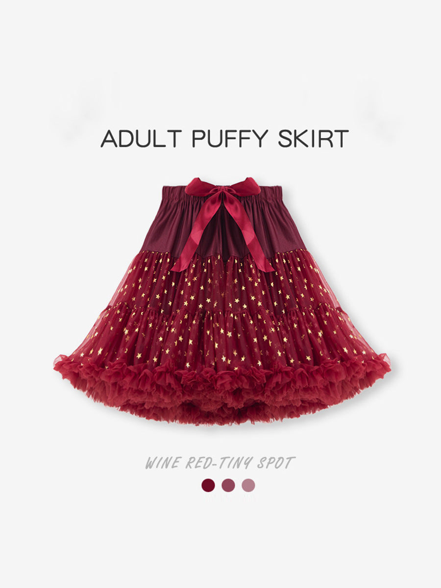 Adult Christmas Tulle Dance Performance Pettiskirt Skirt