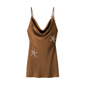 Women's Sling Swing Collar Solid Color Embroidered Dress