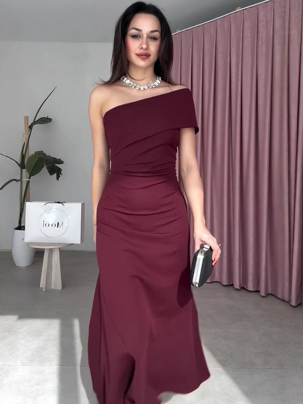 Autumn Collar Waist Slimming Graceful Fashionable Dress
