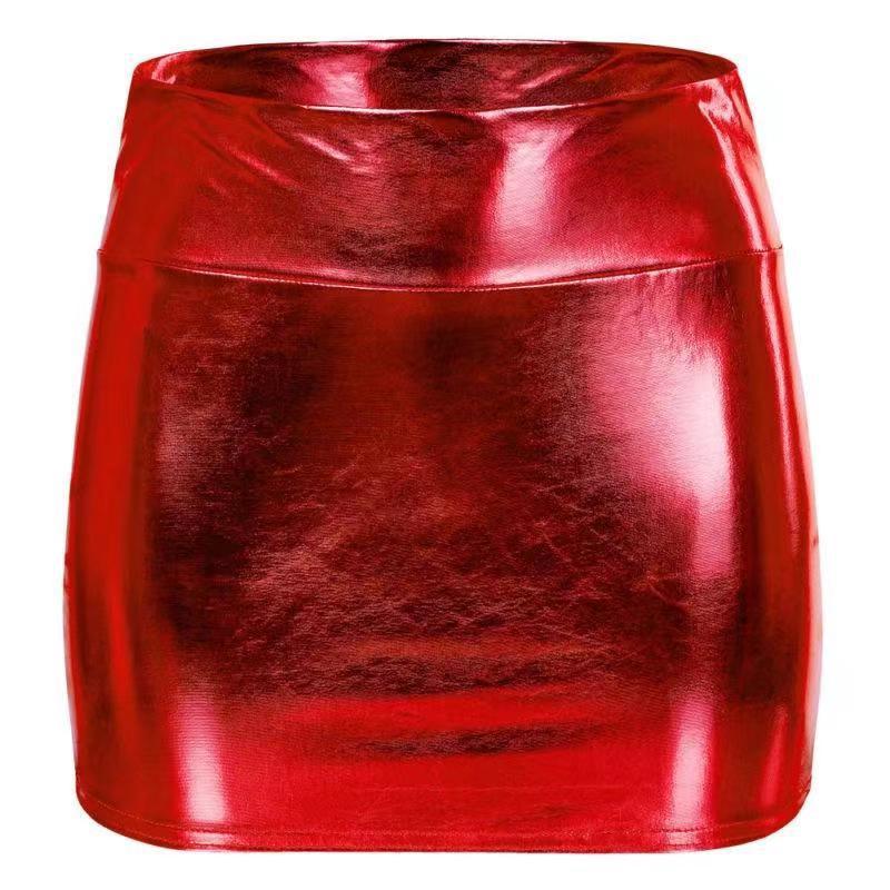 Women's Colorful Metal Hip Fashionable Elegant Nightclub Skirt