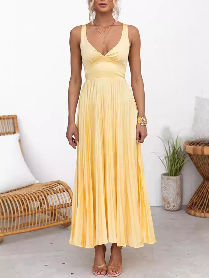Women's Sling Folding Elegant Sexy Party Backless Dress