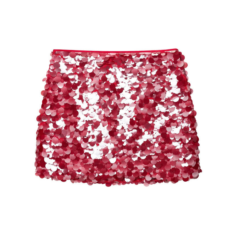 Women's Design Sequined A- Line Style Shorts