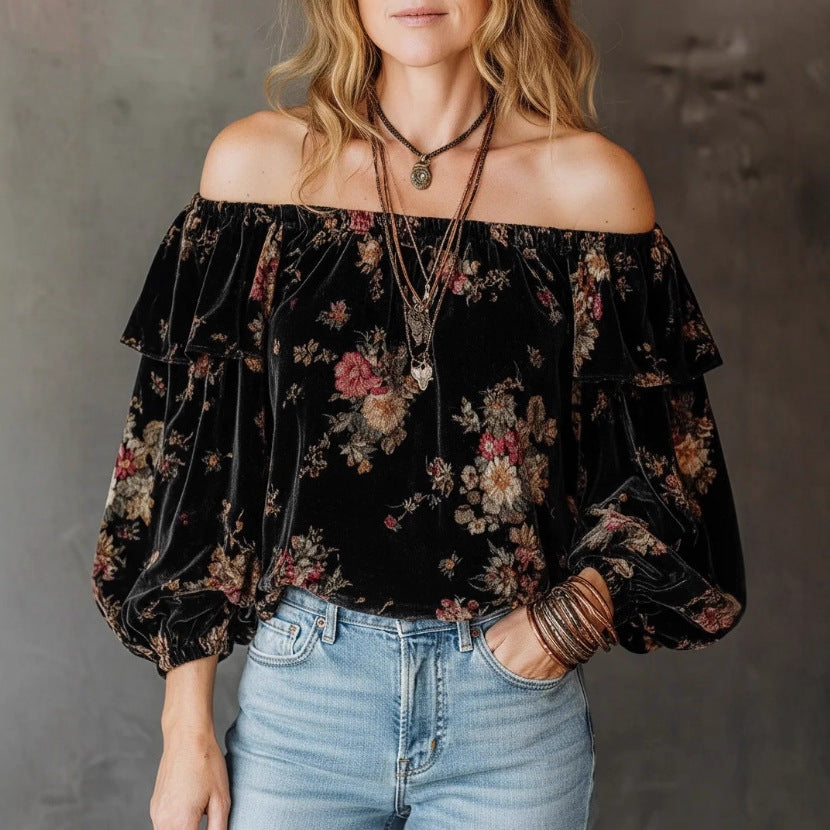 Pretty Women's Loose Long Sleeve Outside Blouse