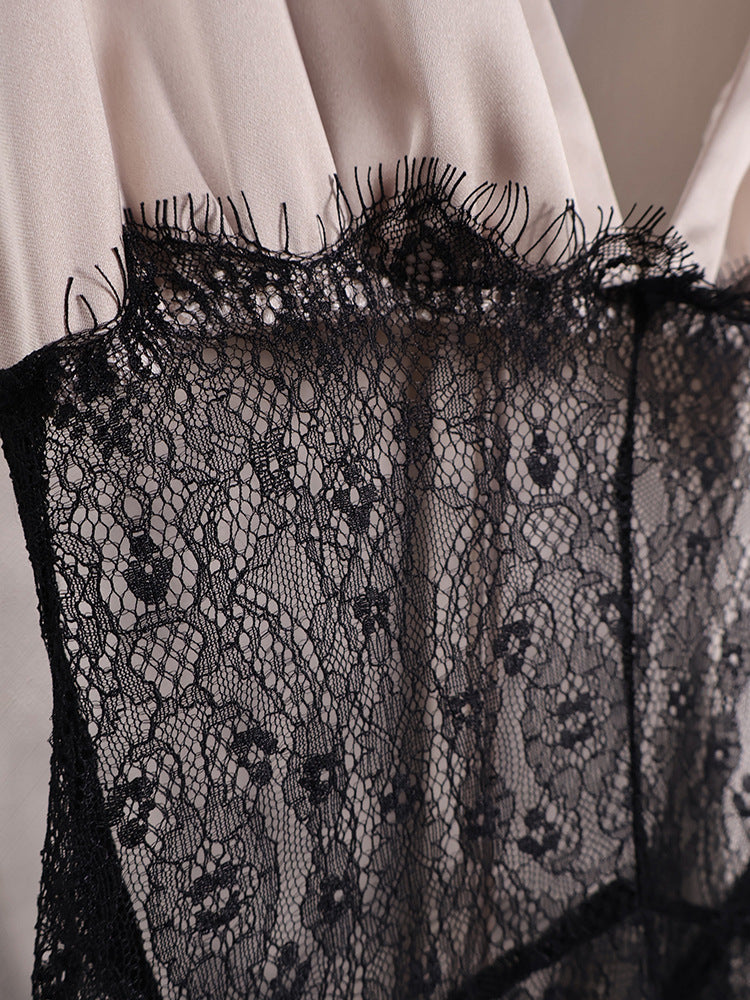 Charming Women's Long Sexy Lace Stitching Clothing