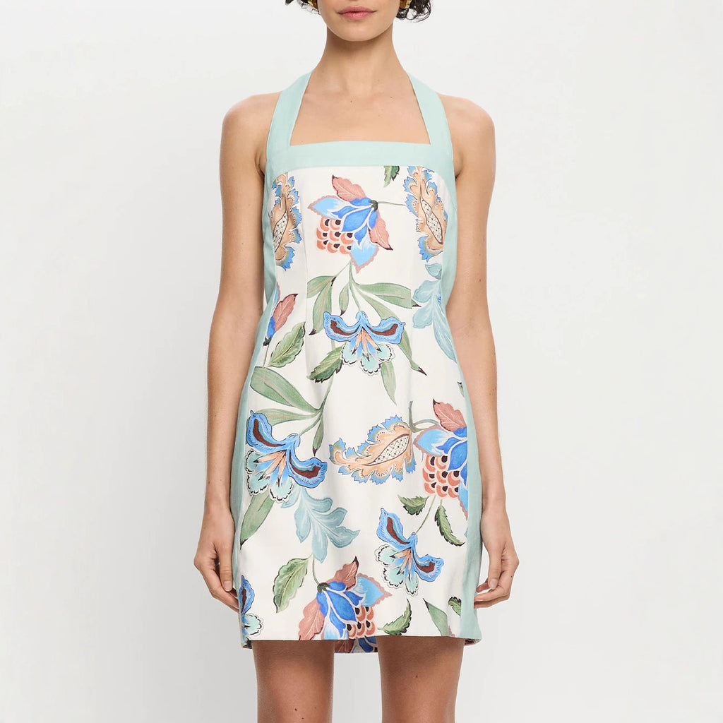 Classic Fashion Casual Linen Multicolor Printing Dress