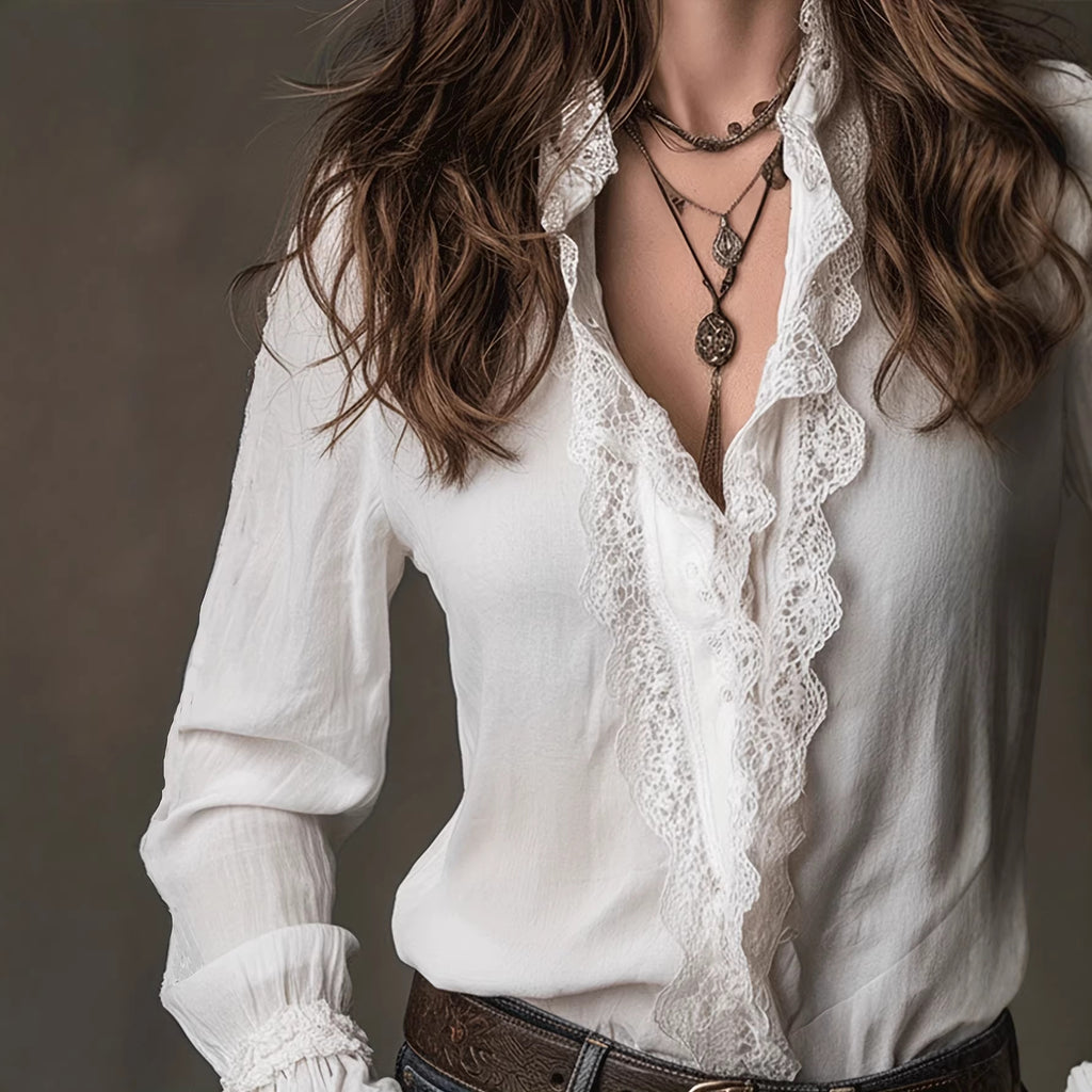 Women's Shirt Design Stitching Thin Small Long Sleeve Tops
