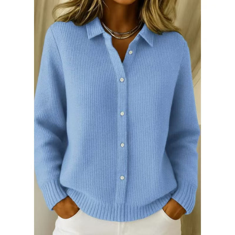 Women's Long-sleeved Winter Large Lapel Effect Inner Cardigans