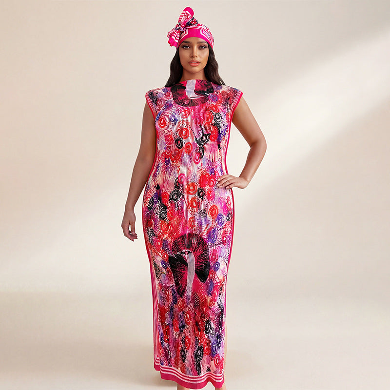 Women's Source African Robe With Scarf Arab Dress