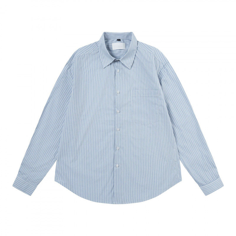 Women's & Men's High Version Small Love Embroidered Shirt Casual Loose Couple Long Blouse