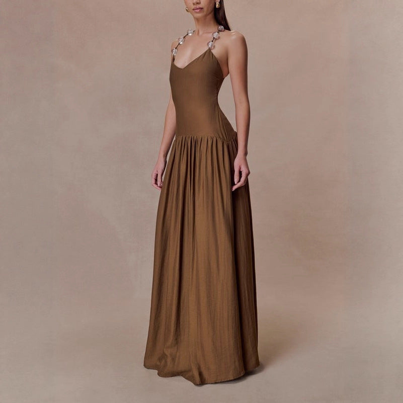 Glamorous Women's Summer Camisole Sexy Pleated Dress