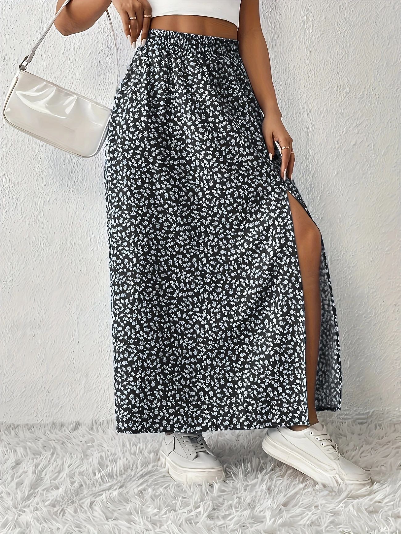 Holiday Oriented Fashion Casual Floral Print Skirt