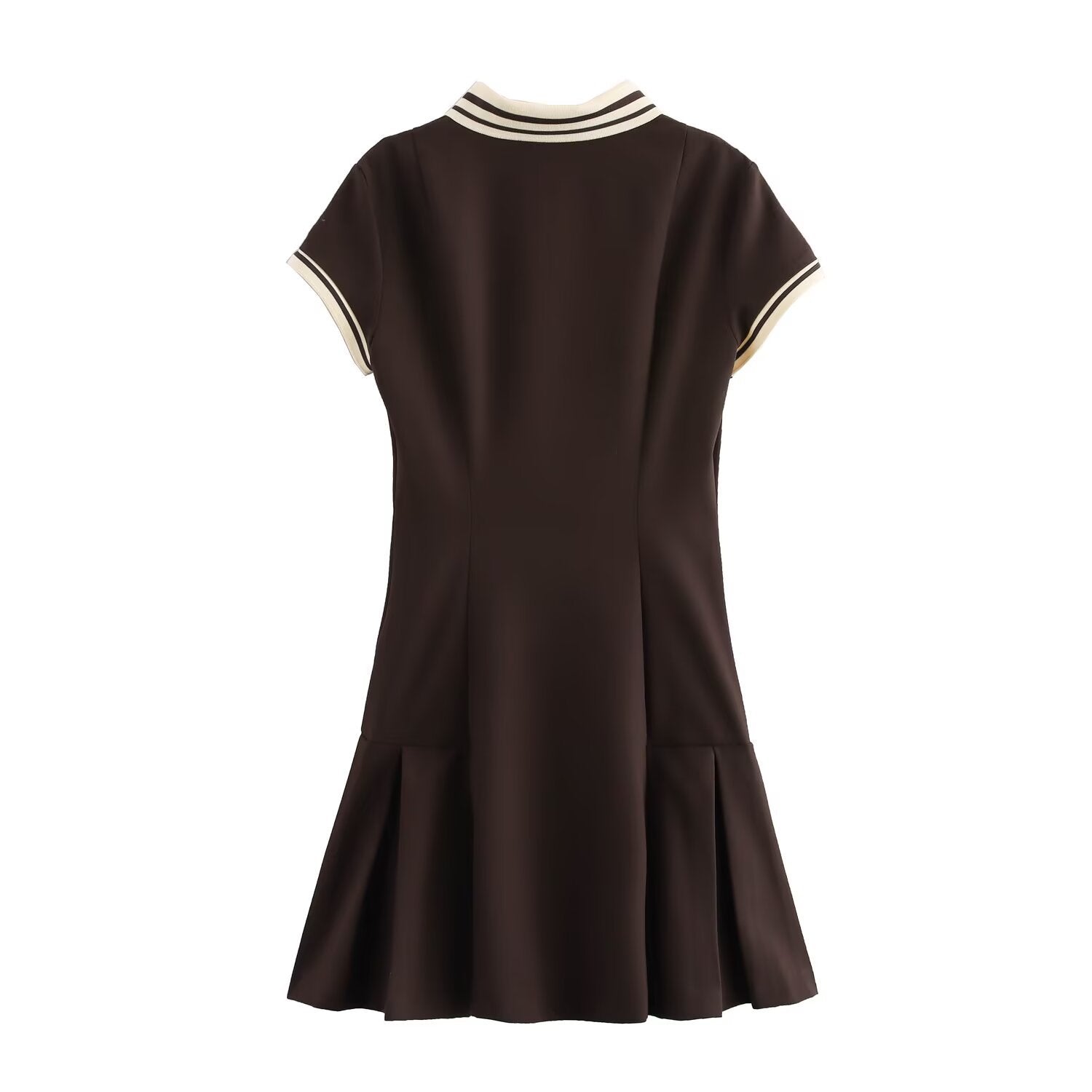Women's Homemade Classic Fashion Color Contrast Thread Dress