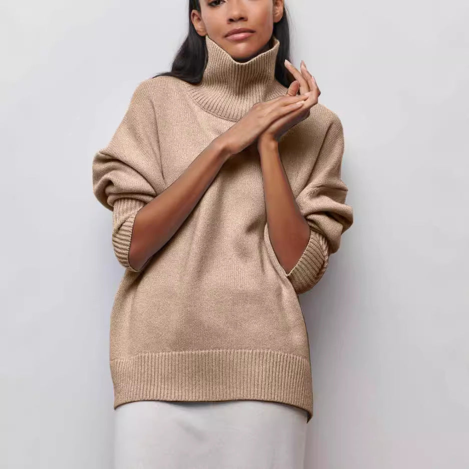 Women's Solid Color Turtleneck Loose Classic Price Women's Sweater