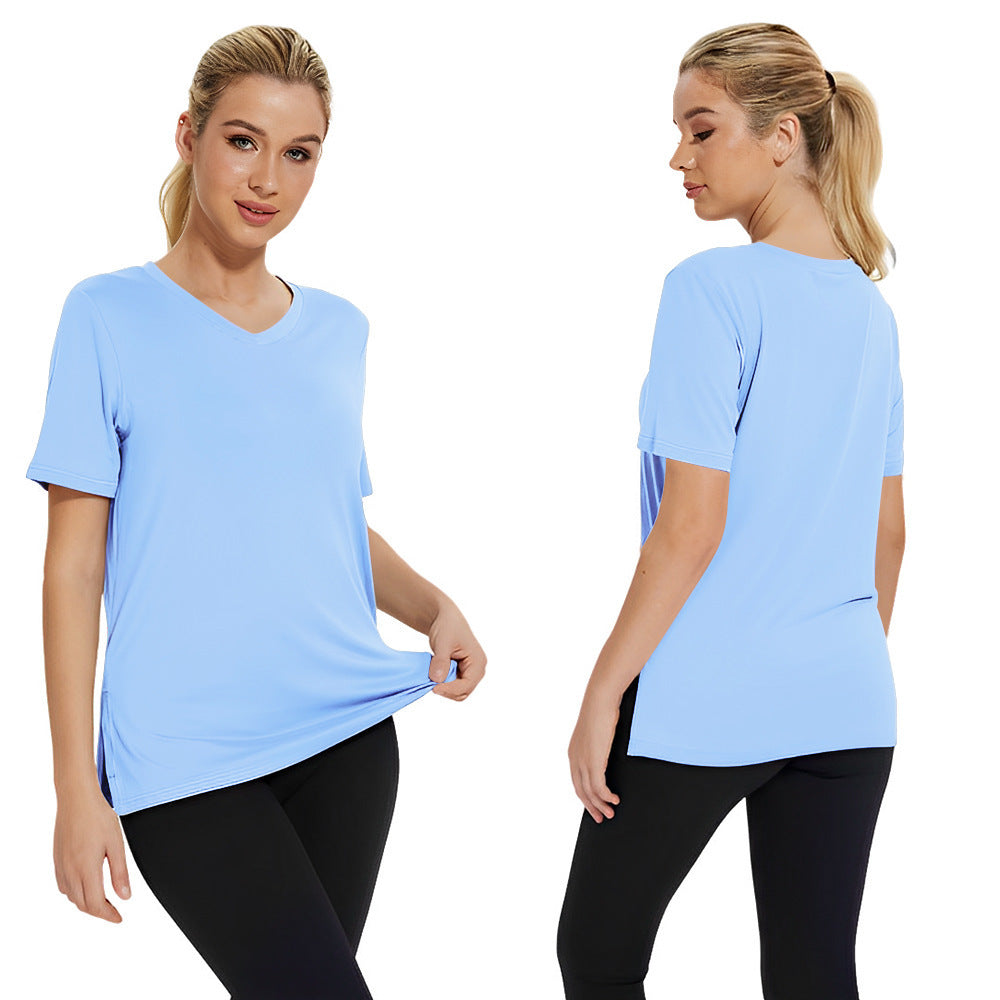 Women's Simple Fashion Pure Color Loose Split Clothing