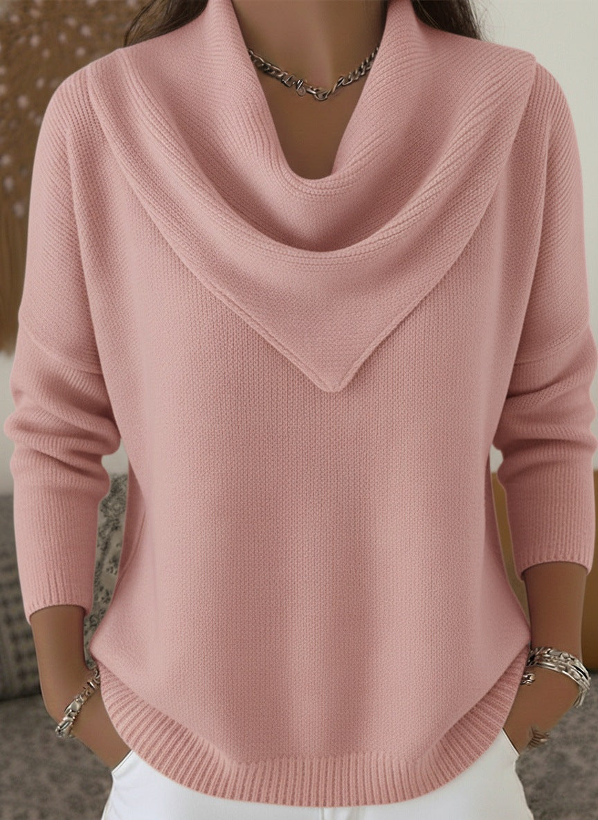 Attractive Classic Women's Solid Color Long-sleeved Tops