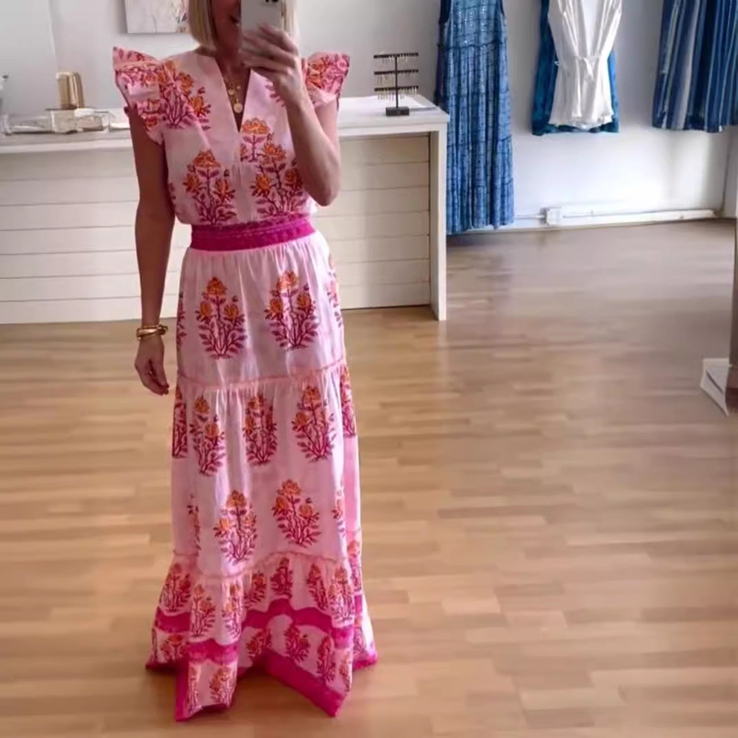 Charming Elegant Stylish Glamorous Printed Patchwork Dress