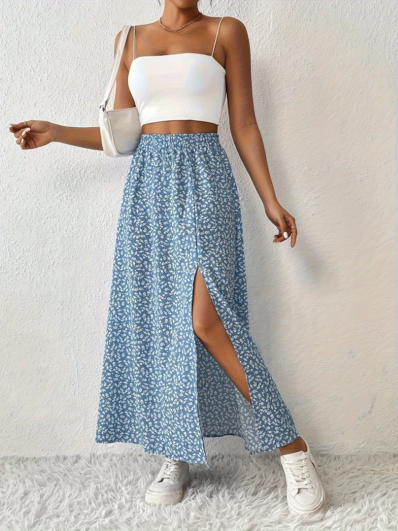 Holiday Oriented Fashion Casual Floral Print Skirt