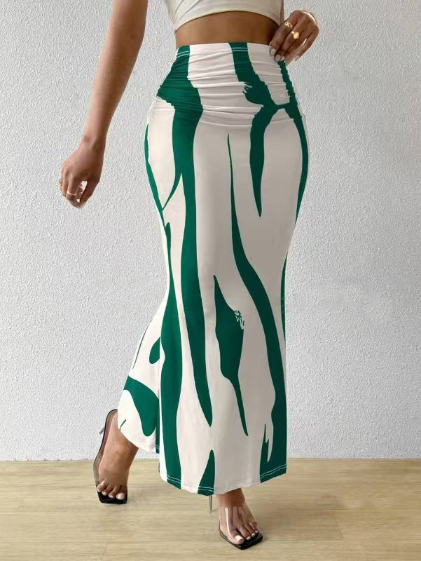 Women's Popular Zebra Pattern Tight High Waist Skirt