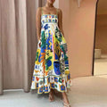 Women's Casual Fashion Iti Printing Large Swing Dress