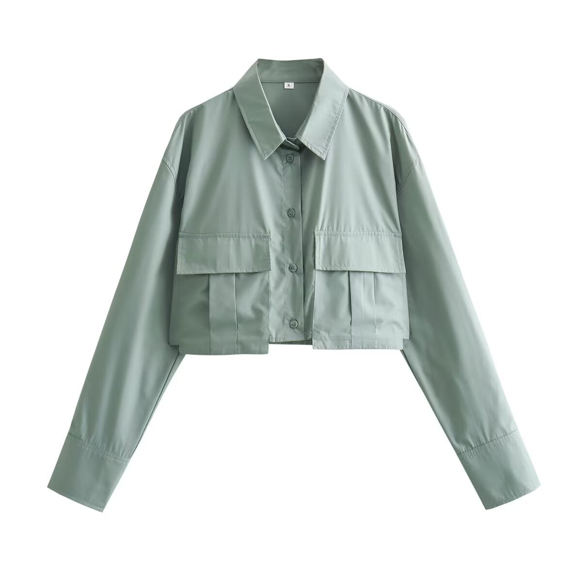 Women's Self-made Fashion Elegant Pocket Decorative Shirt Shorts