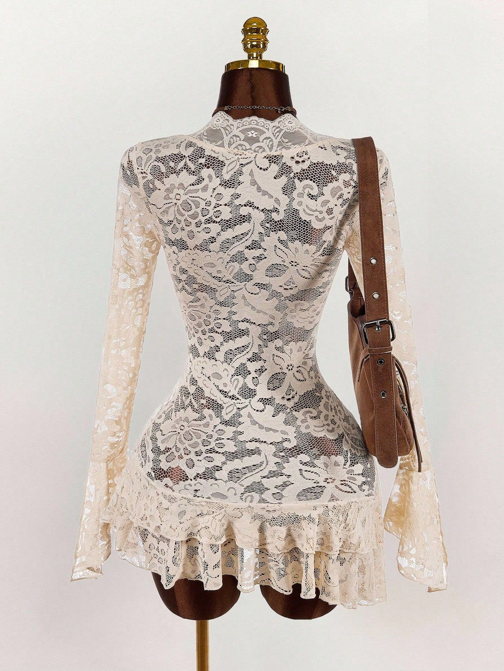 Women's Retro Hot Lace Waist Slimming Vacation Dress