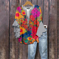 Women's Element Printing Digital Casual Trend Lotus Women's T-shirt