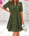 Women's French Style Hollow Lace High-grade A- Dress
