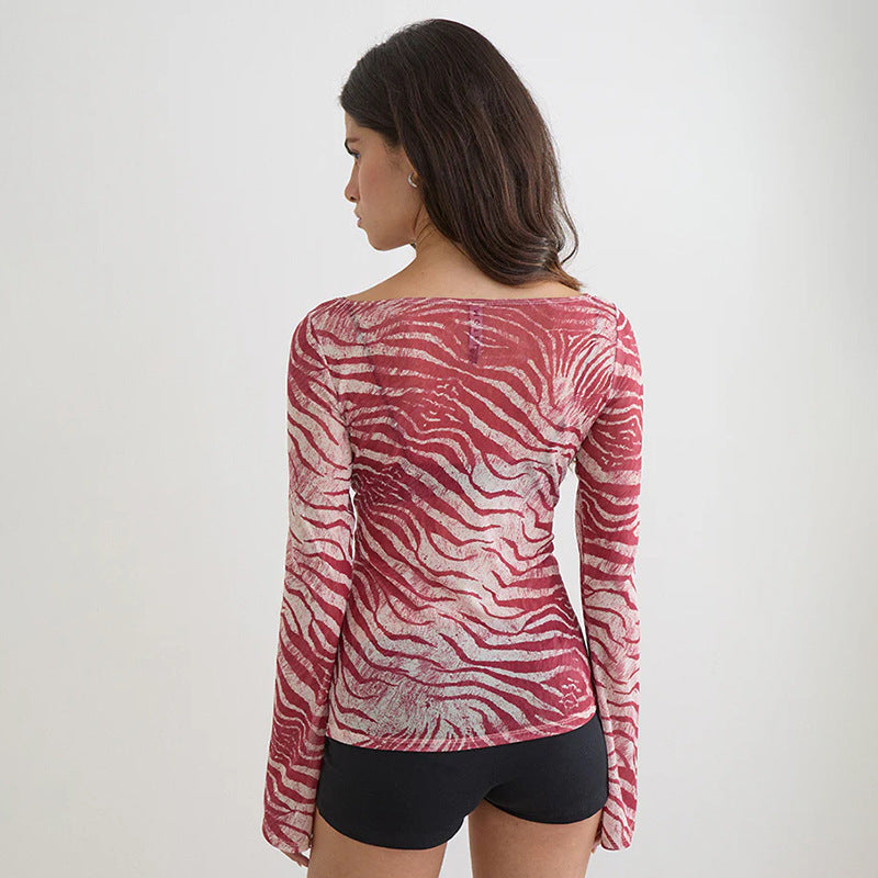 Women's Summer Animal Pattern Light Thin Loose Women's T-shirt