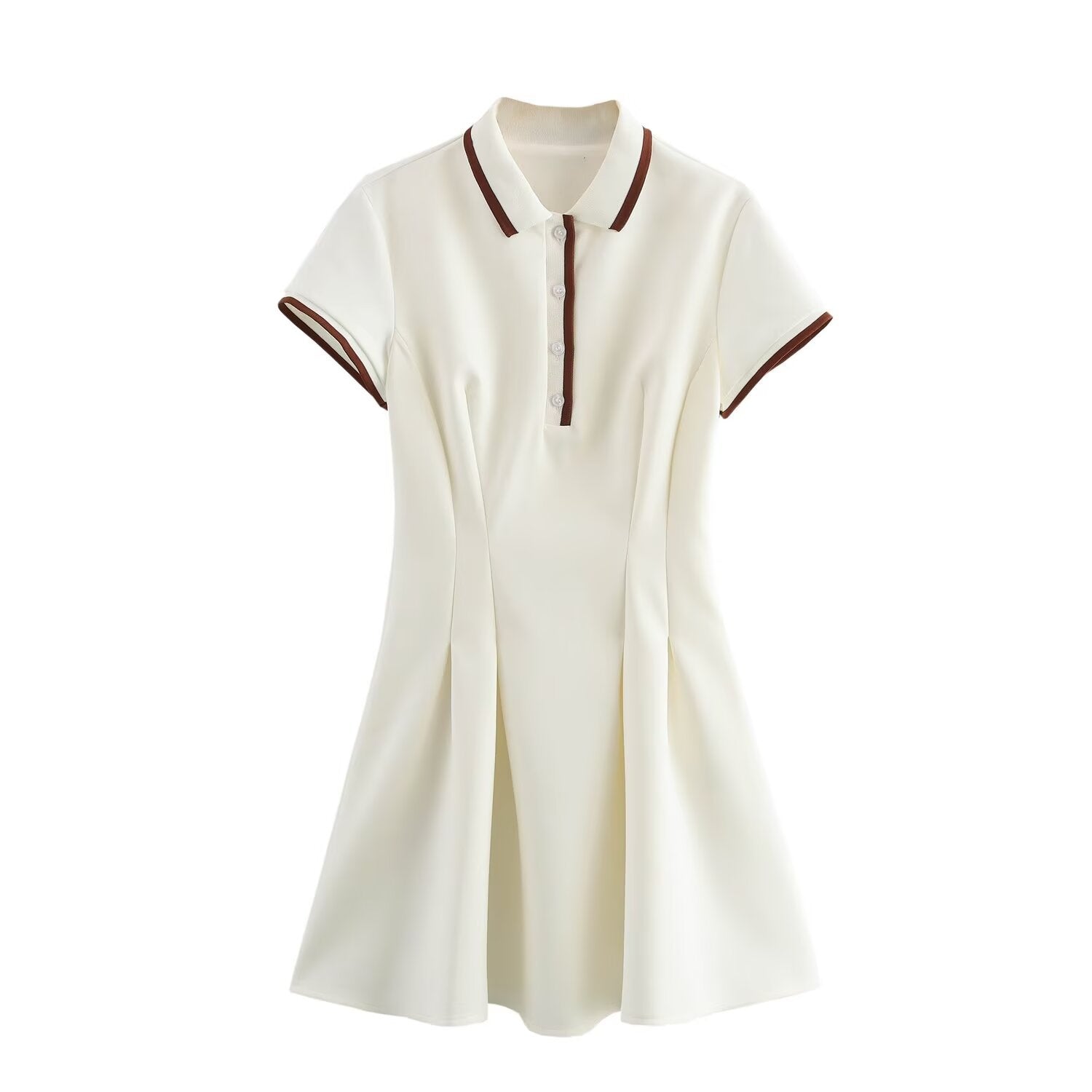 Women's Homemade Classic Fashion Color Contrast Thread Dress