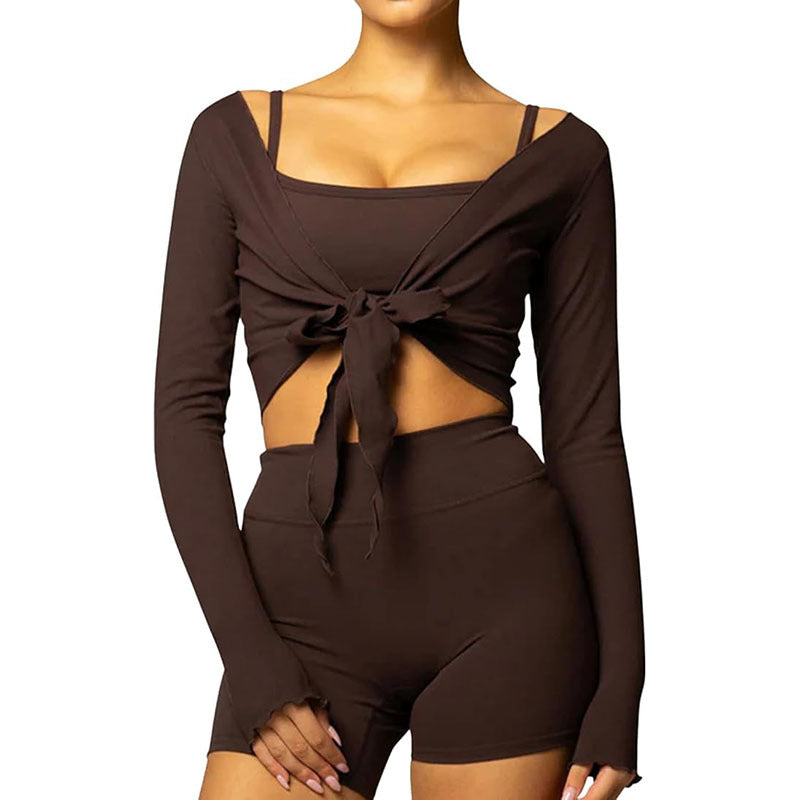 Women's Slim Fit Knot Fashion Long Sleeve Knitwear