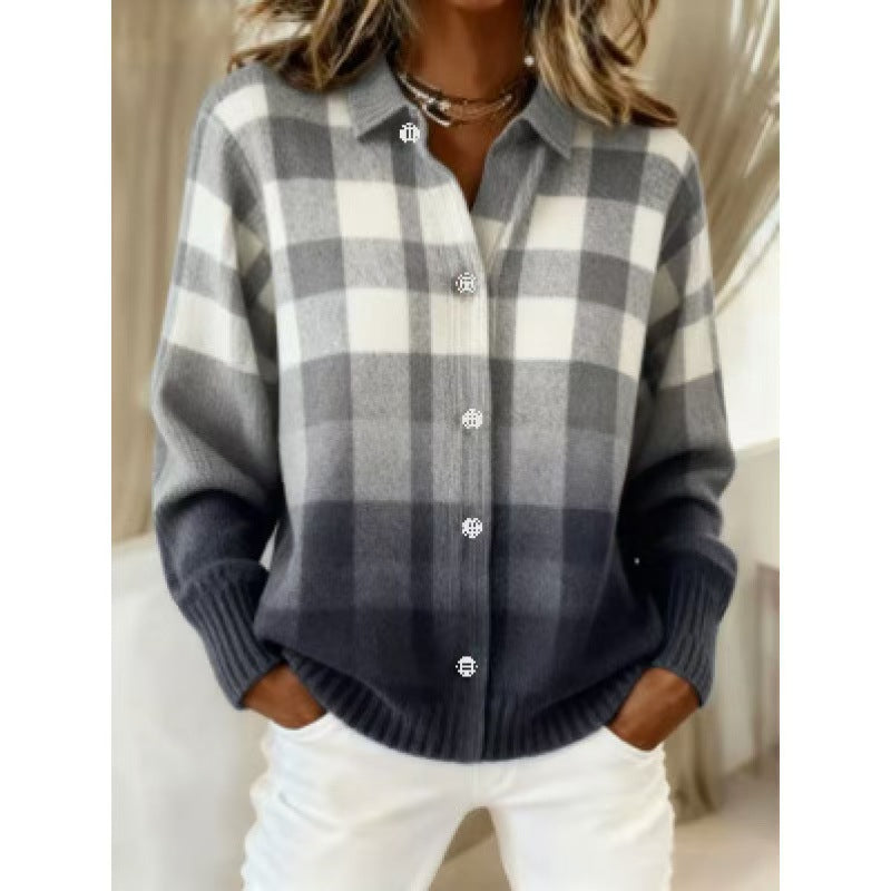 Women's Long-sleeved Winter Large Lapel Effect Inner Cardigans