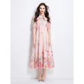 Elegant Fashion Temperament Vacation Oil Painting Dress