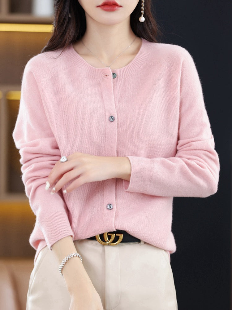 Women's Neck Knitted For Autumn Loose Long Sleeve Bottoming Women's Sweater