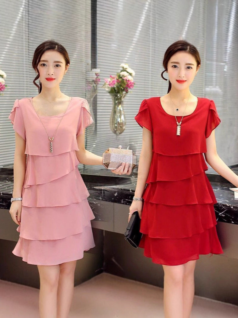Women's Summer Sleeve Fashion Style Midi Skirts