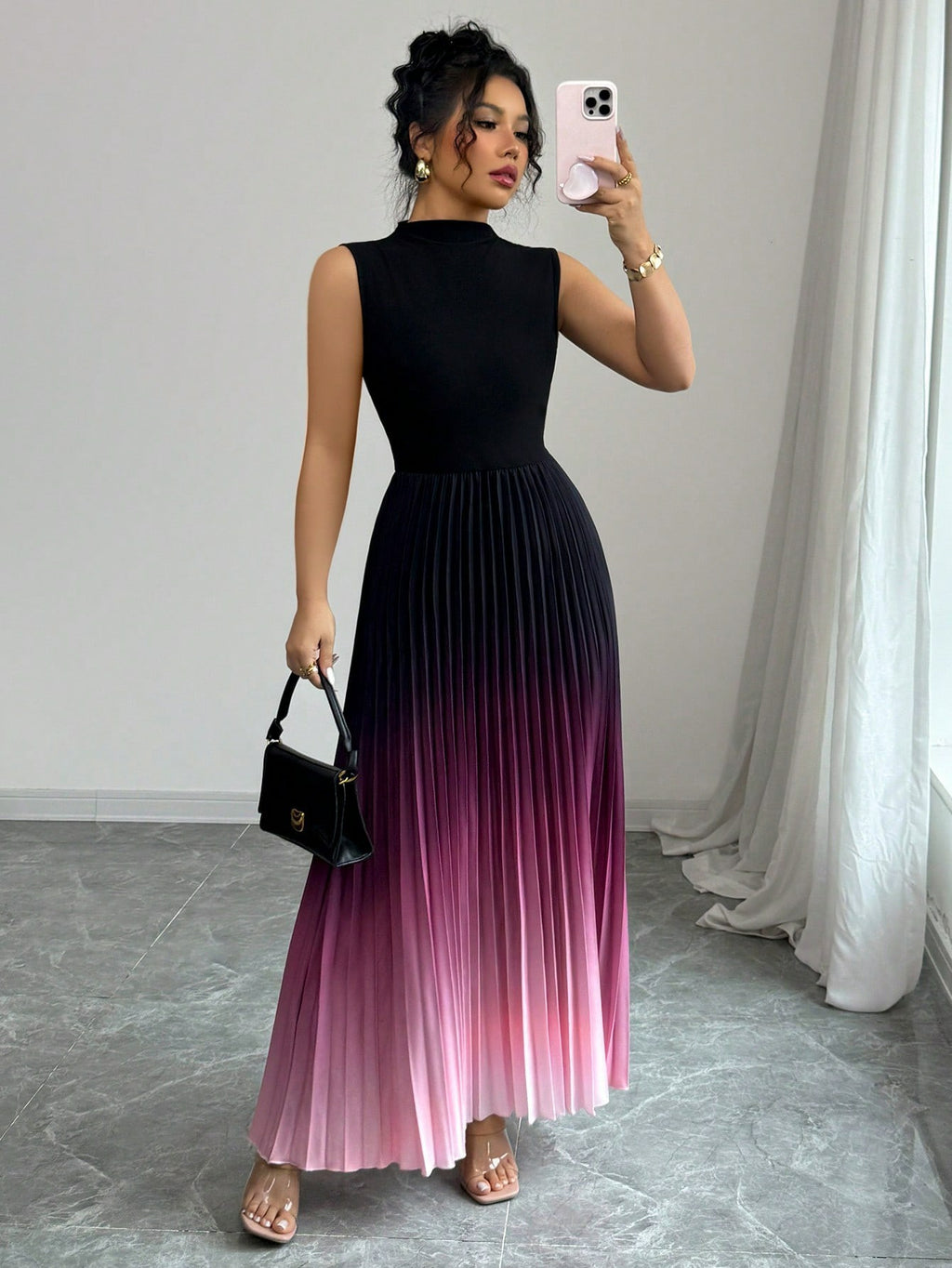 Spring Lightweight Elegant Round Neck Sleeveless Dress