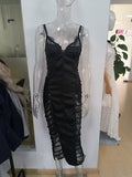 Women's Spring Sexy Pure Style Side Lace Dress