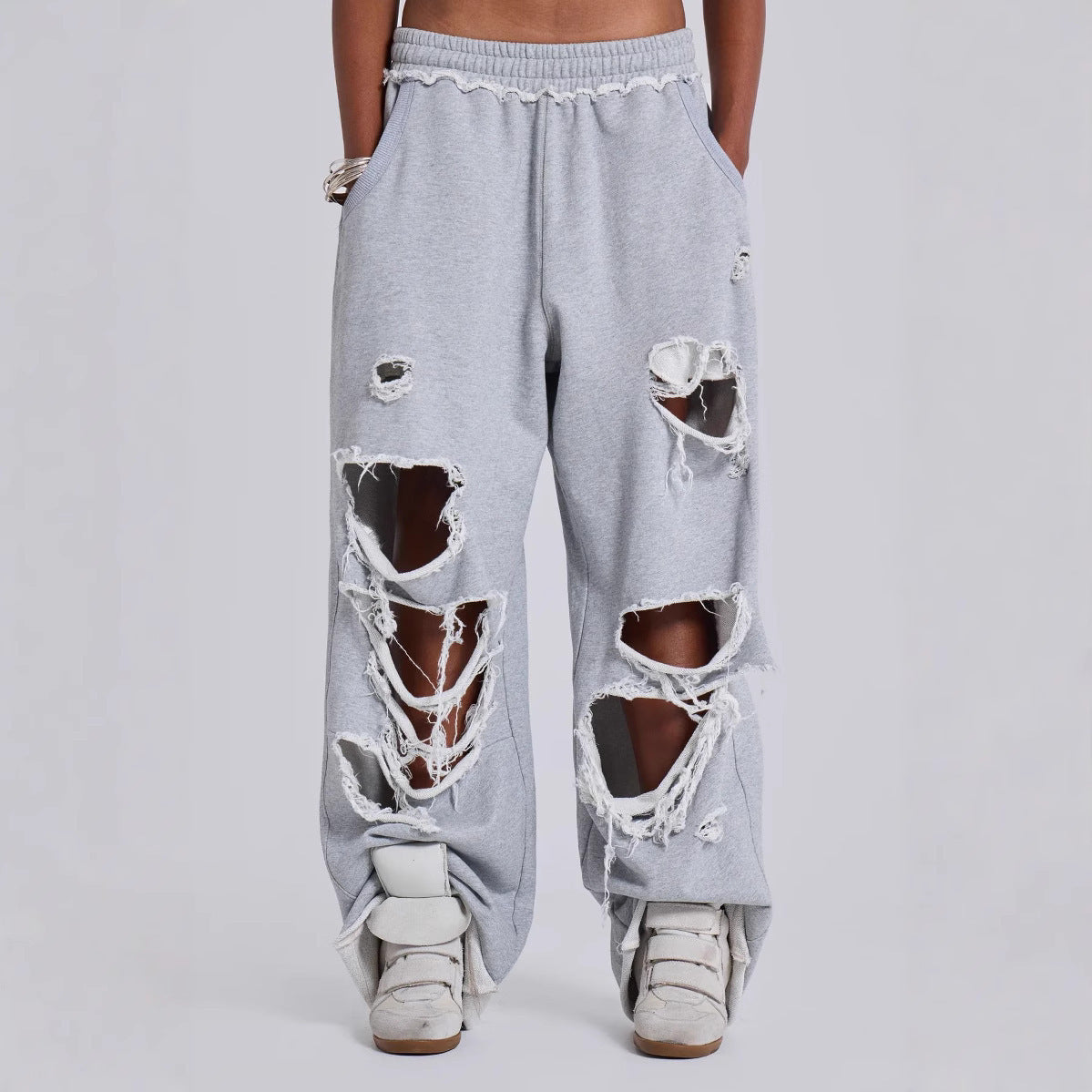 Women's & Men's Washed Retro High Street Tide Trousers Women's Jeans