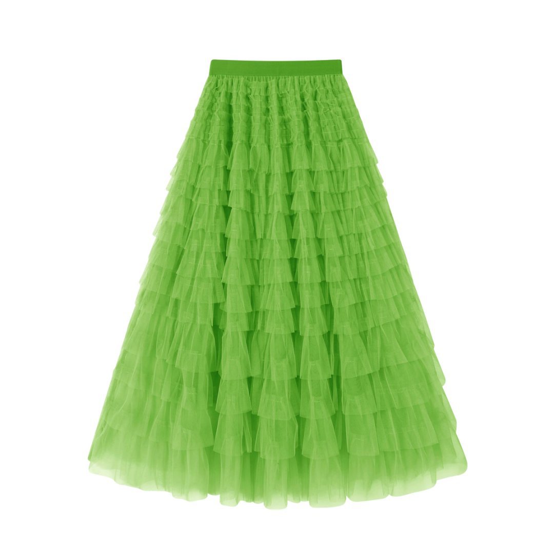 Women's Strictly Selected Summer Fashion Mesh Tiered Skirt
