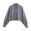 Women's Homemade Western Style Fashion Small Plaid Blouse