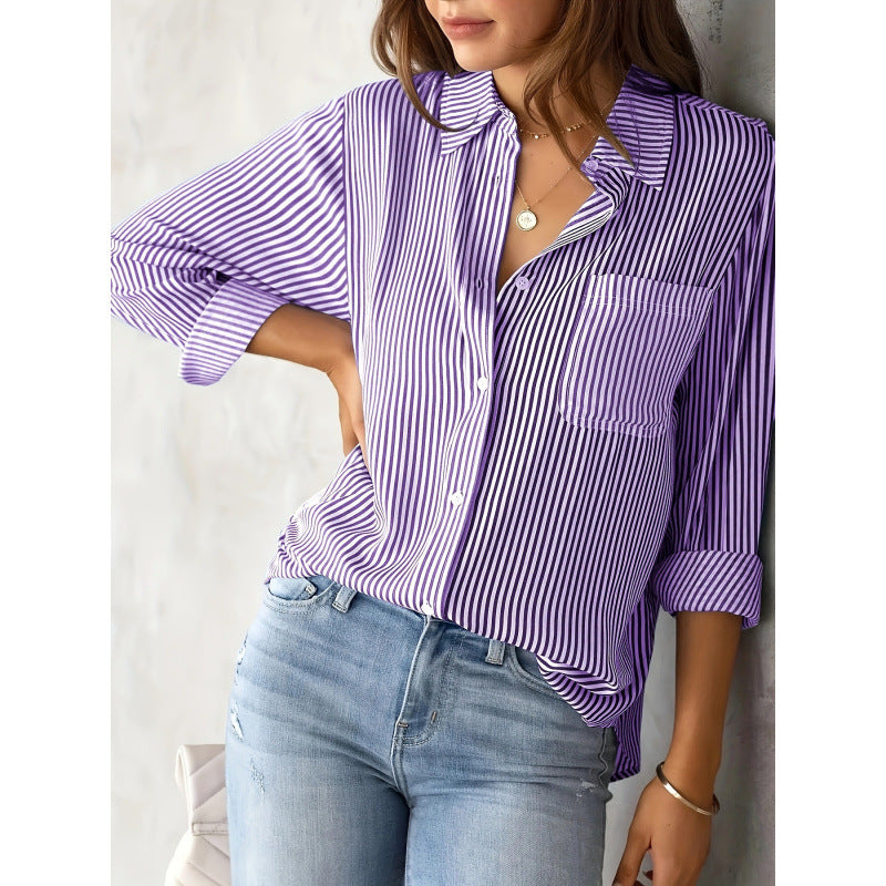 Women's Loose Casual Long Sleeves Shirt Tops