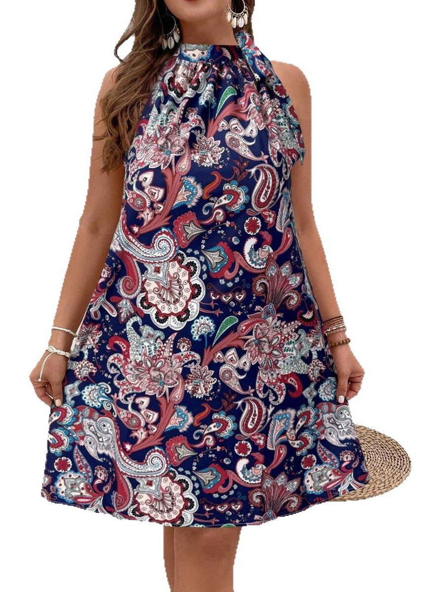 Classy Unique Women's Printed Summer Sleeveless Plus Size