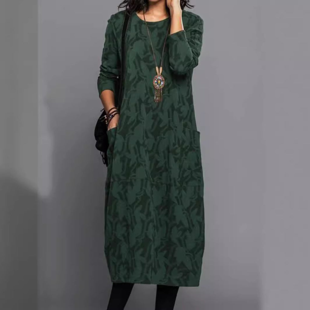 New Beautiful Women's Personality Printed Long-sleeved Dress